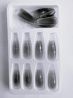 Press On Long Black Decorative Nails And Eyelashes Set