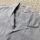 Vintage 1950s Hercules Shirt Mens Medium Gray Rockabilly Loop Collar Cotton