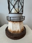 Vintage Metal Lighthouse Tealight Candle Holder Coastal Nautical Maritime