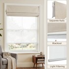 2-in-1 Day Night Roman Shades Cordless Free- Stop Blinds Thermal Insulated