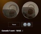 1858 1859 Canada Large Cent Penny Coin Lot Of 5