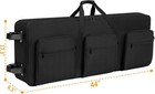 61 Key Keyboard Gig Bag Rolling Case With Wheels Adjustable Straps