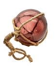Japanese Glass Fishing Net Float Ball   4    Maroon   Vintage