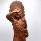 Vintage Cigar Store Indian Chief Tobacco Shelf Display Ceramic Figurine 12    Tall