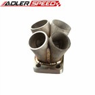 New T25 T28 Stainless Turbo Flange 4 Cylinder Manifold Header Merge Collector Us