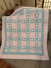 Lot Of 3 Cutter Vtg Baby Blankets Quilts Chenille Embroidered Crib Bedding