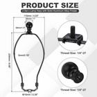 2 Set 9 Inch Lamp Harp Kit With 25mm Finial Lamp Shade Bracket Holder  Black
