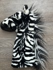Folkmanis Plush Zebra Stage Hand Puppet 14  Soft Safari African Animal Headcover