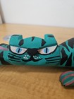 Whimsical Wood Cat Alebrijes Hand Carved Folk Art Oaxaca Mexico Signed 18  Green
