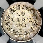 1864-g Ngc Au 55 Mexico 10 Centavos Maximilian Rare Guanajuato Coin  26060102c 