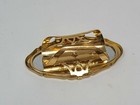 Vintage Stratton Gold Tone Lipstick Holder   Mirror Ring Blue W star England