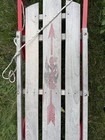 Real Vintage 1950   s Flexible Flyer Super Steering Sled 45    X 21    Wood Metal