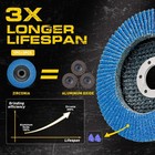 48pcs 4 5 X7 8  Zirconia Flap Disc 4-1 2 60 Grit Grinder Sanding Grinding Wheel