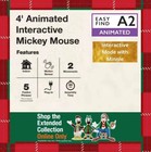 4 Ft Animated Disney s Mickey Mouse Interactive Christmas Animatronic Prop