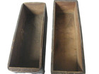 Vtg Antique Rustic Sewing Machine Drawers Set Of 2 Wooden Cabinet Box