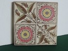 Antique Aesthetic Transferware Ceramic 6  Tile Handpainted Staffordshire