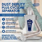 Air Systems Dust Deputy Plus Cyclone Separator For Shop Vacuum  Clear  open Box 