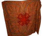 Antique 1800s Square Fine Paisley Shawl Throw Victorian Handwoven Kashmir 69x69