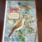 Punch Studio Box Of 20 Christmas Cards Vintage Style Bird Theme Nib