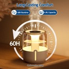 6l Cool Mist Humidifier Top Fill For Large Room Double Nozzle With Night Light