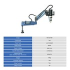 Us Stock Oil Spray M3-m16 Electric Tapping Arm Machine Tapper 9pcs Ansi Collets