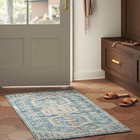 2 3 x3 9  Washable Persian Style Medallion Accent Rug Blue - Threshold 