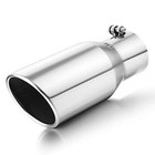  Exhaust Tip 3 5 Inch Inlet Stainless 3 5    Inlet 5  Outlet 12  Long Polished