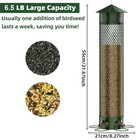 Lager Metal Squirrel Proof Bird Feeder Hanging 6 5lb Outdoor Finch Cardinal