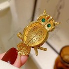 New Arrival   Womens Lab Created Diamond Designer Owl Brooch Pin Jewelry 925 Ss