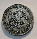 1885 Zs Js Mexico 8 Reales Zacatecas World Silver Coin