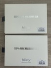 2x Blissy 100  Pure Mulberry Silk  Queen Size White Pillowcase 22 Momme  2 Pack 