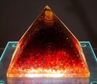 2 8  Red Garnet Orgonite Orgone Pyramid Energy Reiki Healing Charged Generator