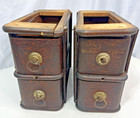 2 Sets Antique Treadle Sewing Machine Cabinet Wood Drawer With Side Frame