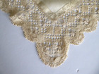 Antique 1900 s Belgium Bobbing Lace Ivory Silk Wedding Bridal Handkerchief