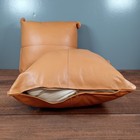The Citizenry Tan Leather Square Pillow Cover Decorative Couch Throw Accent