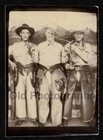 Studio Novelty 3 Handsome Cowboys Guns Chaps Hats Old vintage Photo- Aa80