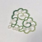Tatted Heart Tatting Lace Heart Scrapbooking Decoration Bookmark Hand Made