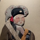 Vtg Chinese Asian Framed 3 Dimensional Silk Robe Fabric Figure Oriental Rare 13   