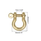 D-ring Shackle  4pcs 7mm Inner Width Solid Brass Screw Small Bow Shackles