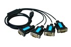 4-port Usb To Serial Rs232 Adapter Converter  9-pin Male-male Cable With Thumbsc