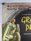 1958 British Grand Prix Silverstone Original Vintage Formula 1 Racing Poster