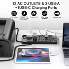 16-in-1 Power Strip Surge Protector With 12 Outlets 3 Usb-a 1 Usb-c 20  Cord