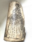 18 Century 2 Ladies Scrimshaw  Fossilized Whale Bone