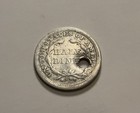 1856 Seated Liberty Half Dime Au  holed 
