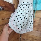 Vintage Half Apron Lot Women Large Multi Polka Dot Lace Organza Tulip 1950s 3pc