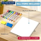 Loconha 4pcs Small Magnetic Dry Erase Board Sheet For Refrigerator  Fridge White