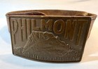 Vintage Philmont Brass Buckle W leather Belt Scout Ranch Bsa Camp  Size 34