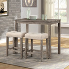 Sora Wood 3-piece Counter Height Dining Set  Taupe