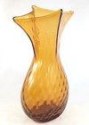 2014 Blenko  1110 Topaz  Optic Vase  10 5  Tall  Signed   Dated