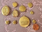 Lot Of 10 Vintage To Modern Brass Lockets